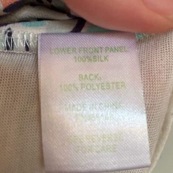 Lilly Pulitzer Multi Color Silk Tee XS - Picture 4 of 4